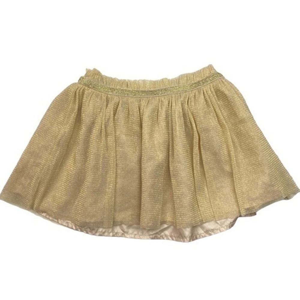 Okie Dokie Girls Skirt Size 4 Gold Sparkly Sheer Layer Skirtโ